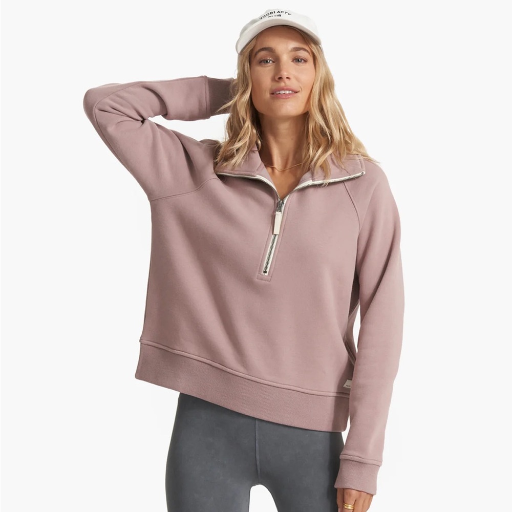 Vuori Restore Half Zip; size small; color umber (mauve); EUC